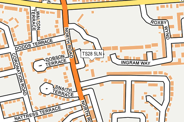 TS28 5LN map - OS OpenMap – Local (Ordnance Survey)