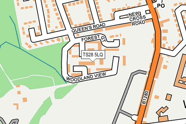 TS28 5LQ map - OS OpenMap – Local (Ordnance Survey)