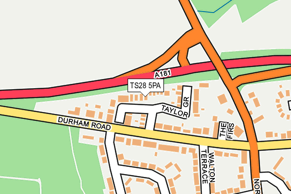 TS28 5PA map - OS OpenMap – Local (Ordnance Survey)