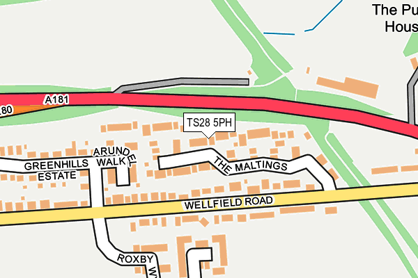 TS28 5PH map - OS OpenMap – Local (Ordnance Survey)