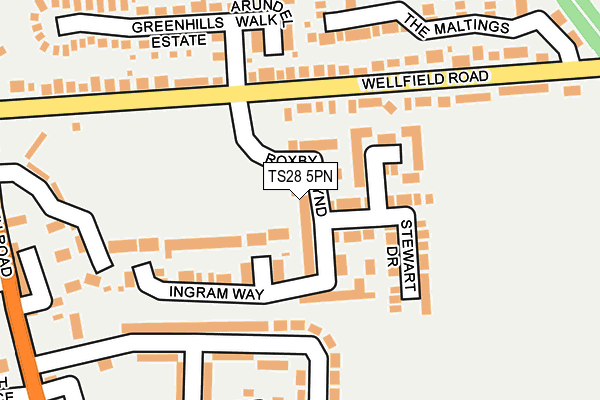 TS28 5PN map - OS OpenMap – Local (Ordnance Survey)