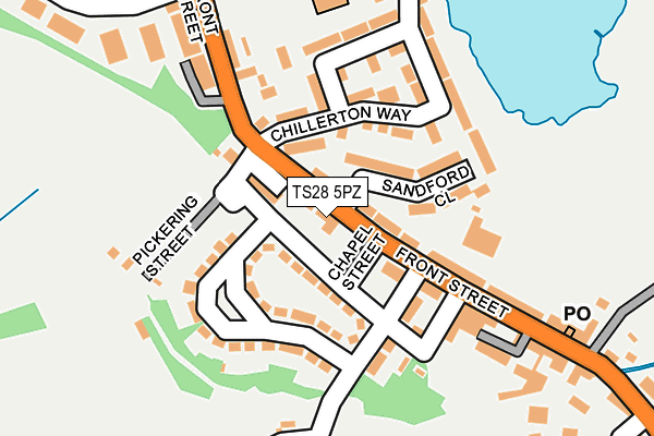 TS28 5PZ map - OS OpenMap – Local (Ordnance Survey)