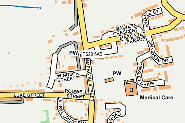 TS29 6AB map - OS OpenMap – Local (Ordnance Survey)