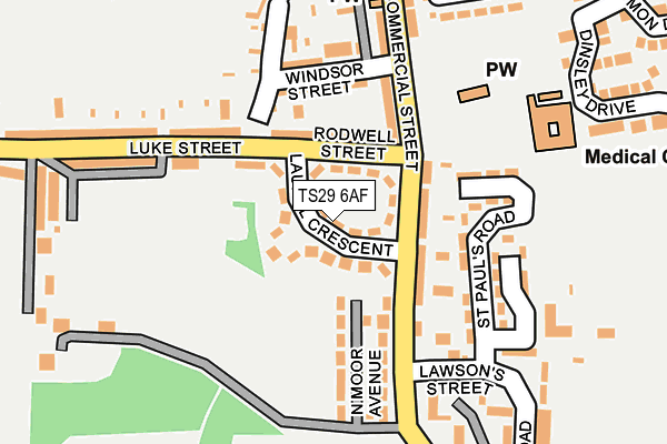 TS29 6AF map - OS OpenMap – Local (Ordnance Survey)