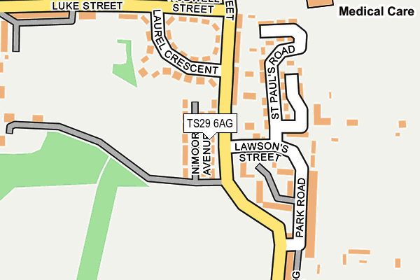 TS29 6AG map - OS OpenMap – Local (Ordnance Survey)