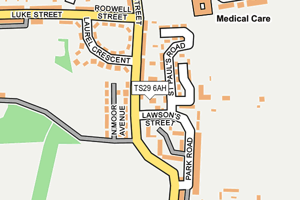 TS29 6AH map - OS OpenMap – Local (Ordnance Survey)