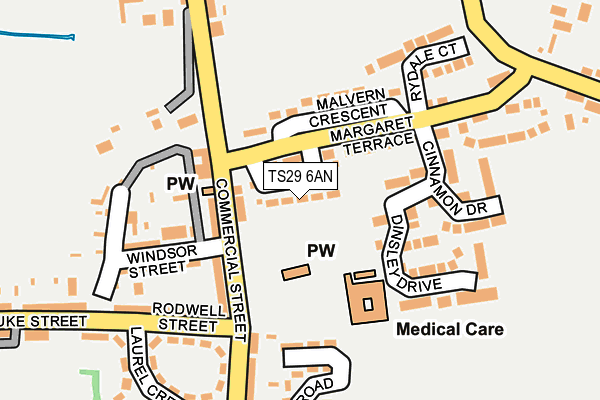 TS29 6AN map - OS OpenMap – Local (Ordnance Survey)