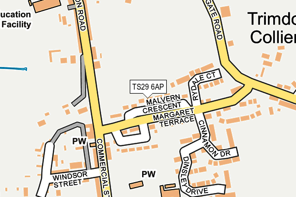 TS29 6AP map - OS OpenMap – Local (Ordnance Survey)