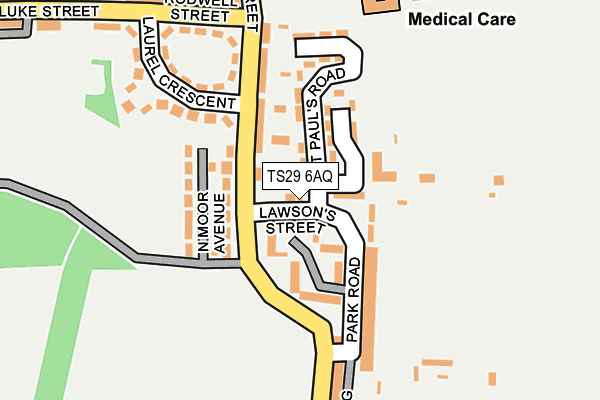 TS29 6AQ map - OS OpenMap – Local (Ordnance Survey)