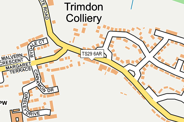 TS29 6AR map - OS OpenMap – Local (Ordnance Survey)