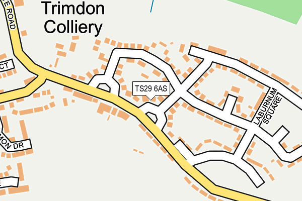 TS29 6AS map - OS OpenMap – Local (Ordnance Survey)