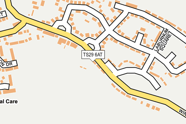 TS29 6AT map - OS OpenMap – Local (Ordnance Survey)