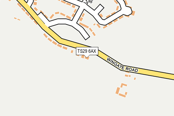 TS29 6AX map - OS OpenMap – Local (Ordnance Survey)