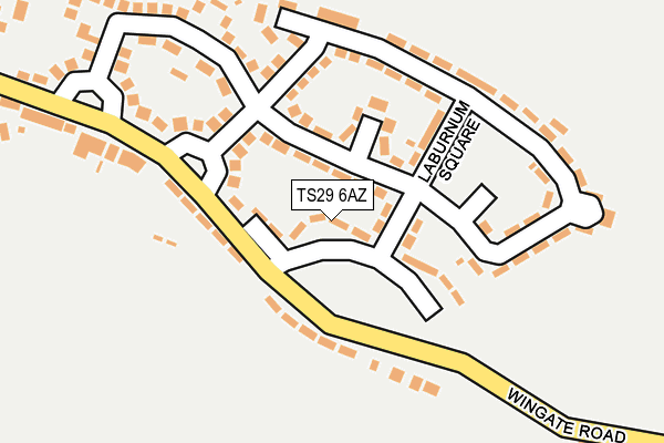 TS29 6AZ map - OS OpenMap – Local (Ordnance Survey)