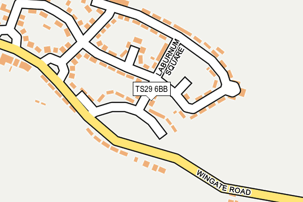 TS29 6BB map - OS OpenMap – Local (Ordnance Survey)