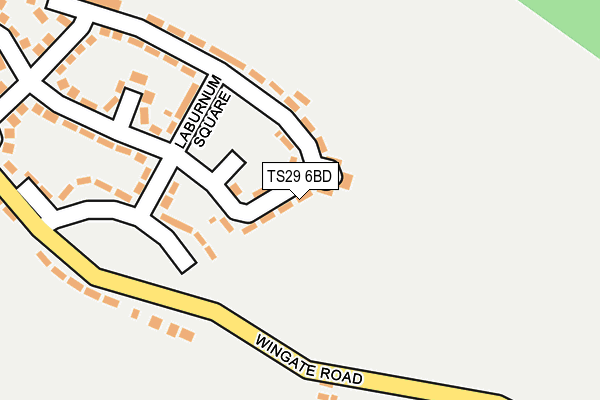 TS29 6BD map - OS OpenMap – Local (Ordnance Survey)