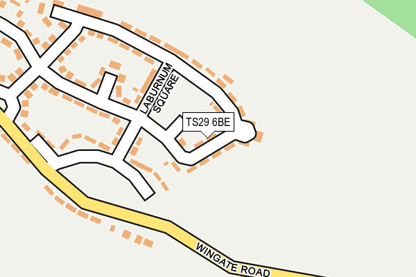 TS29 6BE map - OS OpenMap – Local (Ordnance Survey)