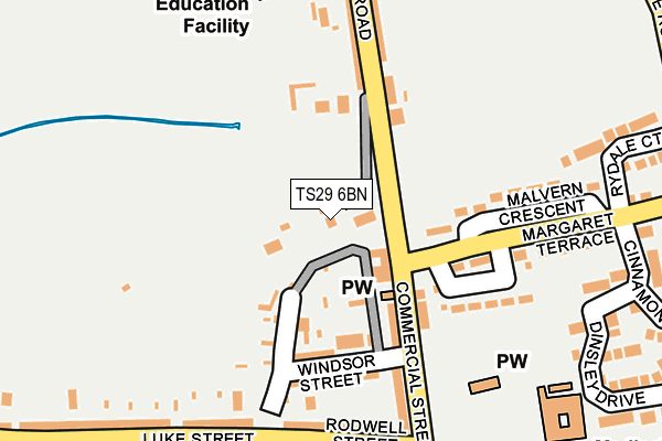 TS29 6BN map - OS OpenMap – Local (Ordnance Survey)