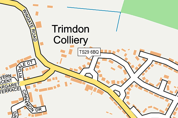 TS29 6BQ map - OS OpenMap – Local (Ordnance Survey)