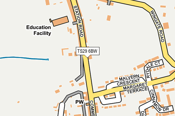 TS29 6BW map - OS OpenMap – Local (Ordnance Survey)