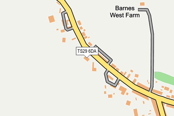 TS29 6DA map - OS OpenMap – Local (Ordnance Survey)