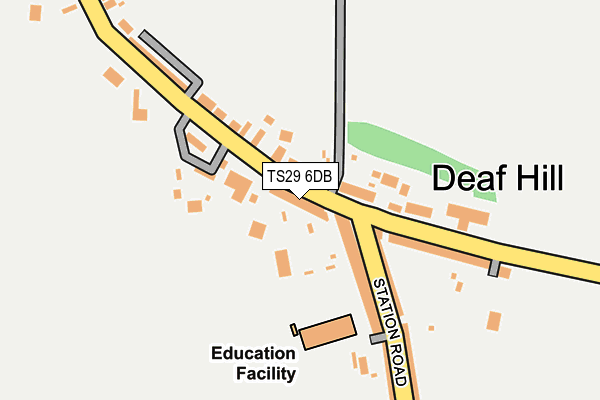 TS29 6DB map - OS OpenMap – Local (Ordnance Survey)