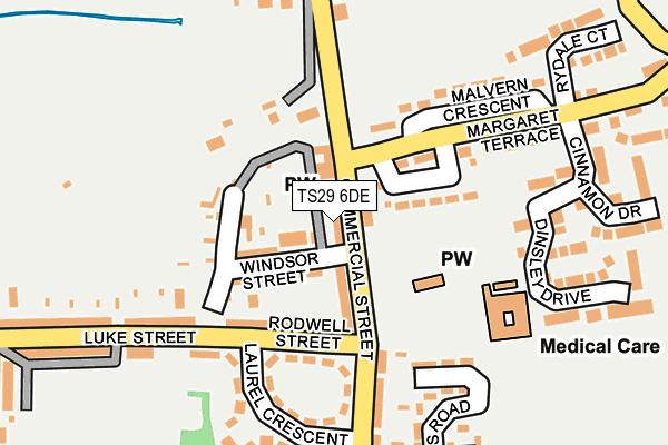 TS29 6DE map - OS OpenMap – Local (Ordnance Survey)