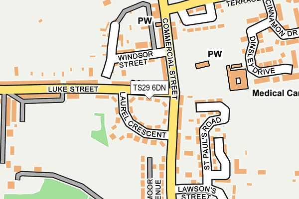 TS29 6DN map - OS OpenMap – Local (Ordnance Survey)