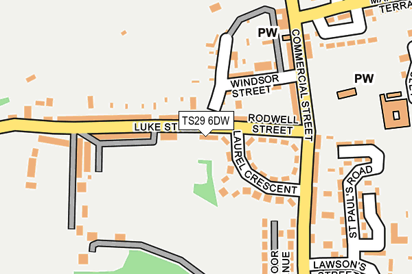 TS29 6DW map - OS OpenMap – Local (Ordnance Survey)