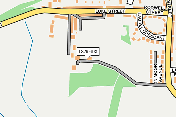 TS29 6DX map - OS OpenMap – Local (Ordnance Survey)