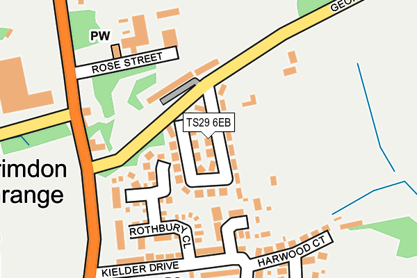 TS29 6EB map - OS OpenMap – Local (Ordnance Survey)