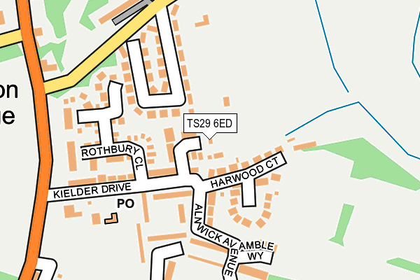 TS29 6ED map - OS OpenMap – Local (Ordnance Survey)