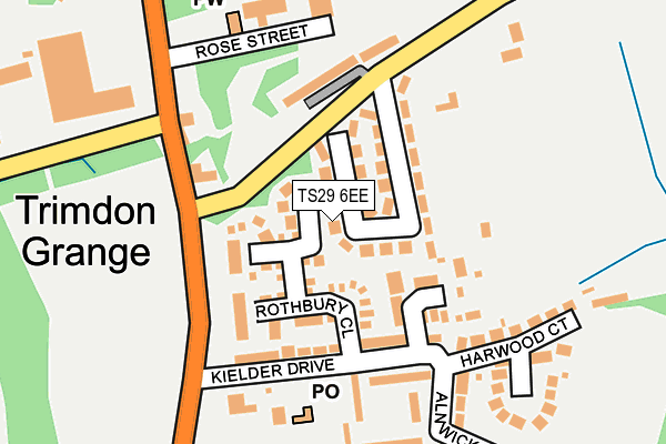 TS29 6EE map - OS OpenMap – Local (Ordnance Survey)
