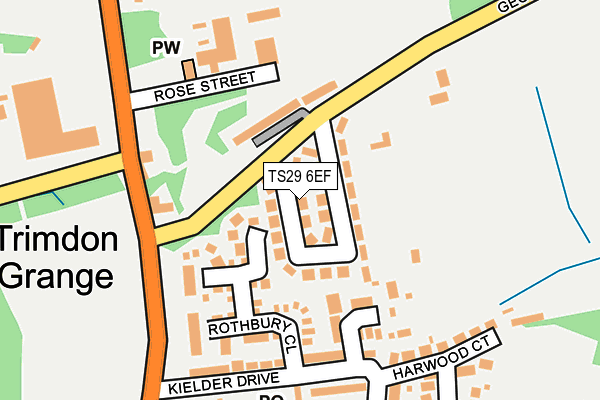 TS29 6EF map - OS OpenMap – Local (Ordnance Survey)