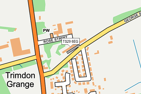 TS29 6EG map - OS OpenMap – Local (Ordnance Survey)