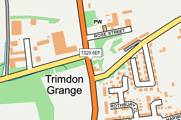 TS29 6EP map - OS OpenMap – Local (Ordnance Survey)