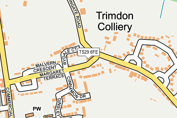 TS29 6FE map - OS OpenMap – Local (Ordnance Survey)