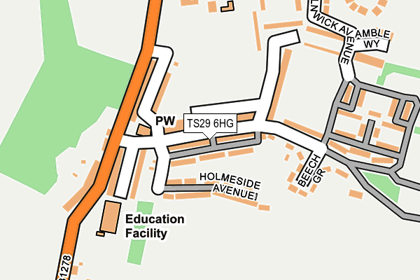 TS29 6HG map - OS OpenMap – Local (Ordnance Survey)