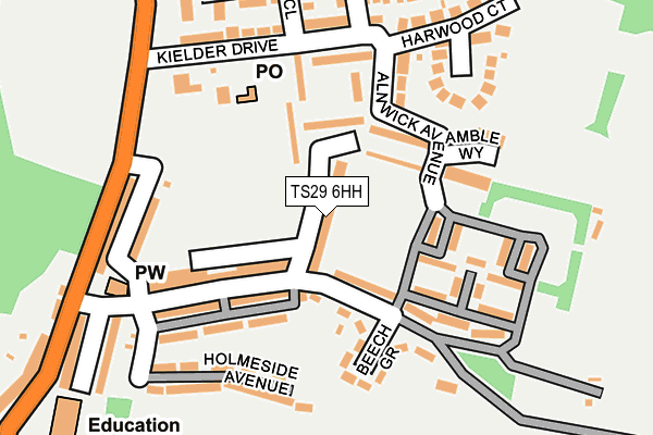 TS29 6HH map - OS OpenMap – Local (Ordnance Survey)