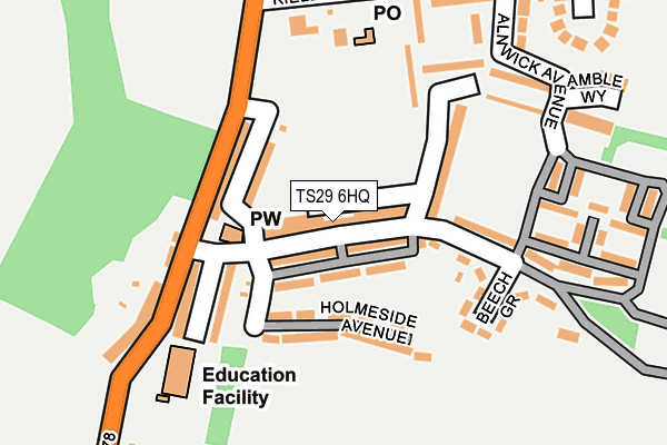 TS29 6HQ map - OS OpenMap – Local (Ordnance Survey)