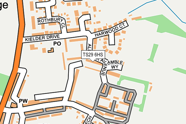 TS29 6HS map - OS OpenMap – Local (Ordnance Survey)