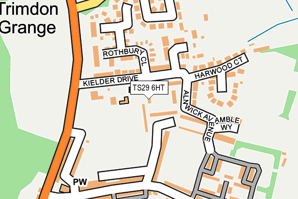 TS29 6HT map - OS OpenMap – Local (Ordnance Survey)