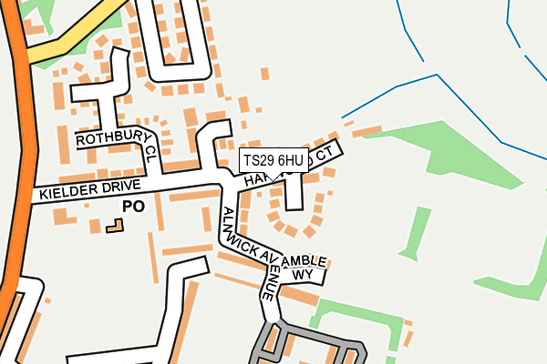 TS29 6HU map - OS OpenMap – Local (Ordnance Survey)
