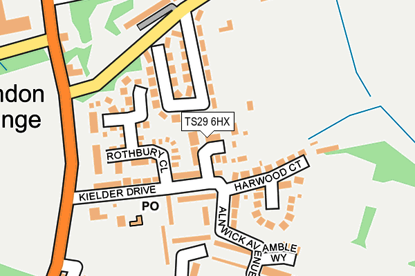 TS29 6HX map - OS OpenMap – Local (Ordnance Survey)