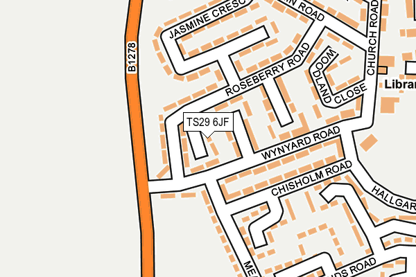 TS29 6JF map - OS OpenMap – Local (Ordnance Survey)