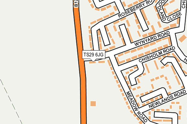 TS29 6JG map - OS OpenMap – Local (Ordnance Survey)