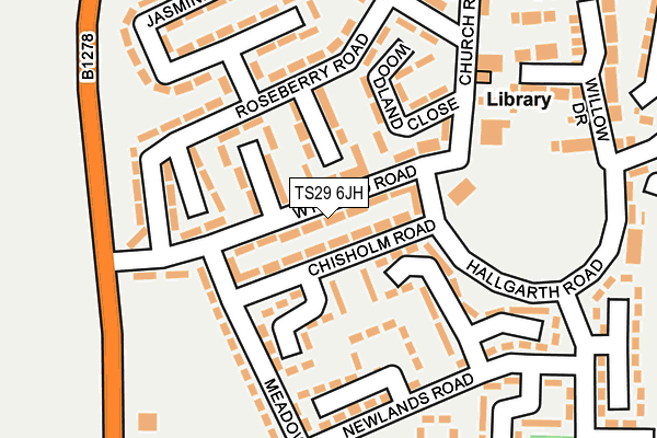 TS29 6JH map - OS OpenMap – Local (Ordnance Survey)