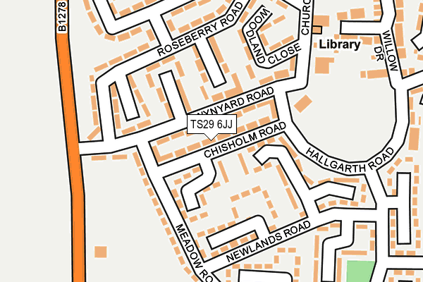 TS29 6JJ map - OS OpenMap – Local (Ordnance Survey)