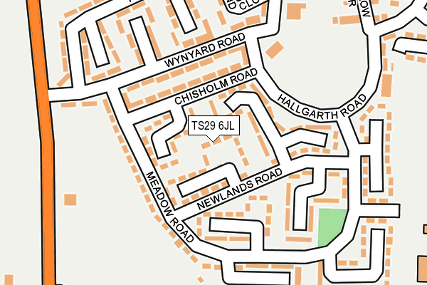 TS29 6JL map - OS OpenMap – Local (Ordnance Survey)