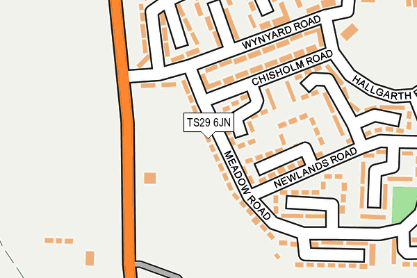 TS29 6JN map - OS OpenMap – Local (Ordnance Survey)